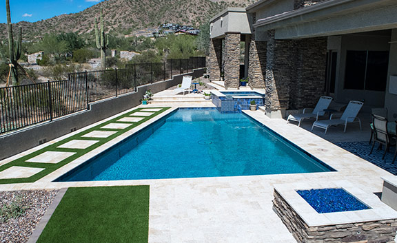 Custom-Built Backyard Lap Pool In Encanto Village