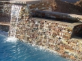 Phoenix custom pool waterfall remodel with sheer descent spillway by True Blue Pools
