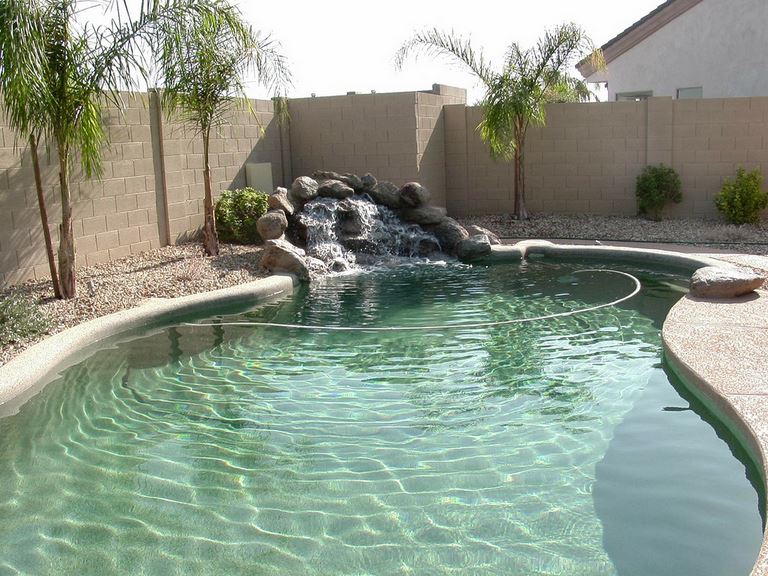 Tempe pool fountain remodel