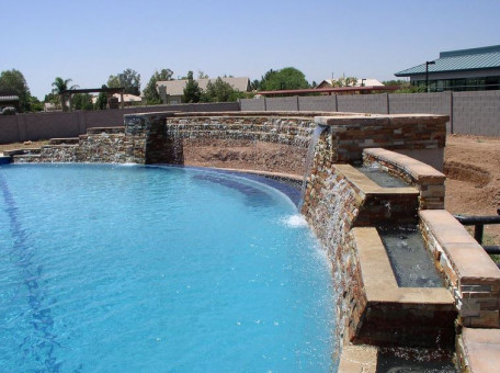 Custom Pool Remodel with Waterfall in Phx