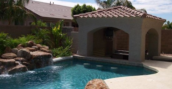 City of Gilbert Custom Water Features Built By True Blue Pools