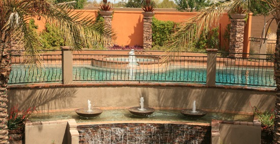 Custom Pool Built By True Blue Pools With Custom Water Features