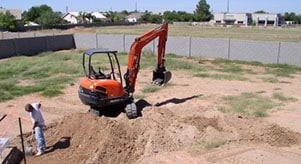 Layout and Excavation for a new pool in Tempe, Arizona