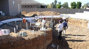 Steel and rebar pool building process Arizona