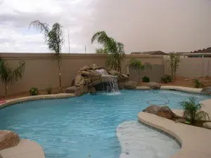Custom-free-form-True-Blue-Pool-with-rock-accents